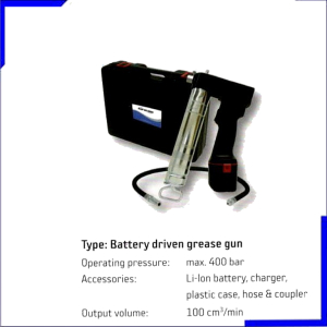 Máy bơm mỡ bò bằng điện Battery driven grease gun( Bijur delimon grease pump)
